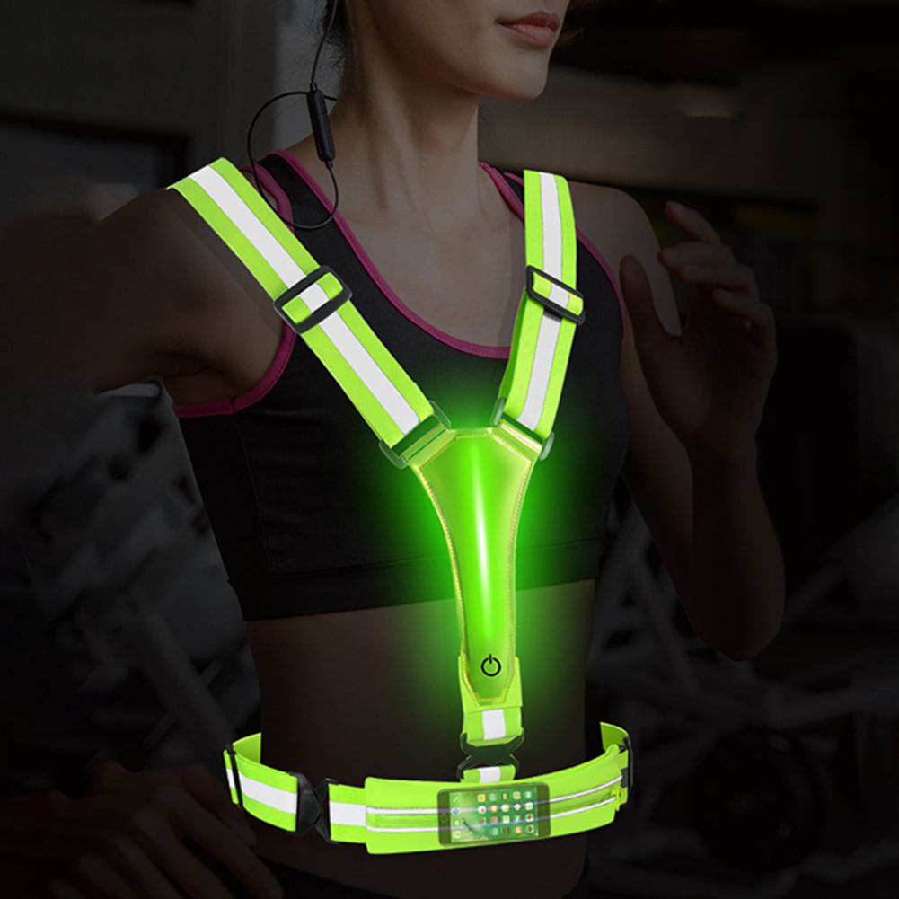 Running Gear Winter Men - Kamizelka odblaskowa LED z oświetleniem do